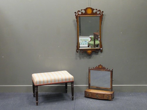 Lot 449 - A nineteenth century bowfronted dressing table...