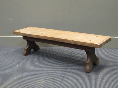 Lot 427 - A Jack Grimble Cromer oak stool, the...