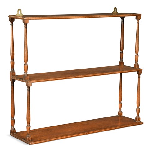 Lot 375 - A set of Regency mahogany waterfall hanging shelves