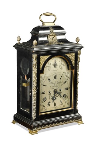 Lot 437 - A George III ebonised bracket clock circa 1790