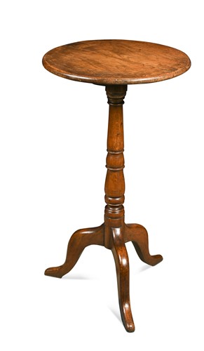 Lot 261 - An oak tripod table or candlestand, 19th century