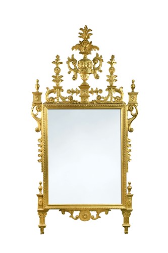 Lot 338 - A Neoclassical style gilt wall mirror, 19th century