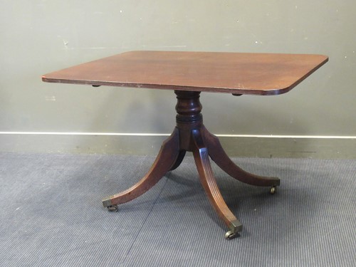 Lot 408 - A mahogany tilt top breakfast table on tripod...