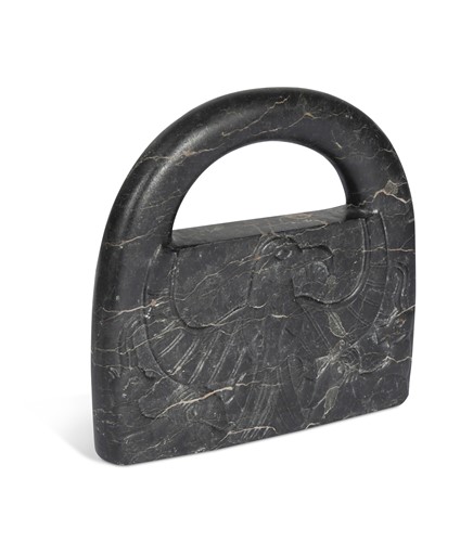 Lot 758 - An Egyptian carved black stone weight