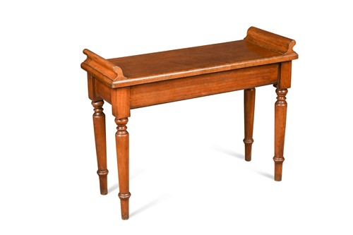 Lot 523 - A William IV mahogany hall bench