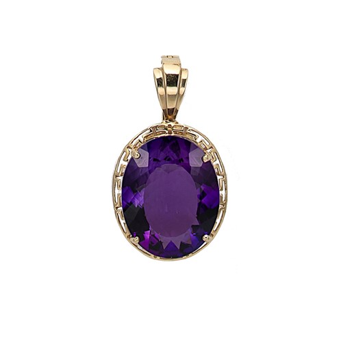 Lot 76 - A modern amethyst pendant