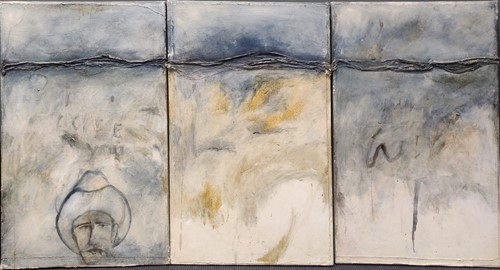 Lot 346 - Kate Boxer I love you daddy, triptych oil on...