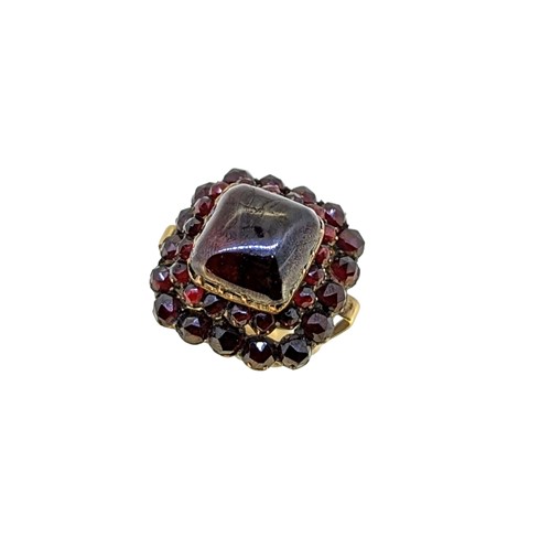 Lot 65 - A Victorian Bohemian garnet ring