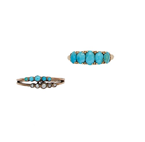 Lot 120 - Two turquoise rings