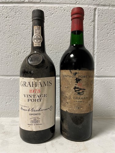 Lot 1258 - Grahams Vintage Port 1966, 1 bottle, and 1975,...