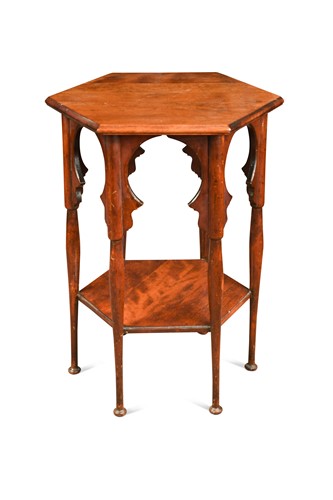 Lot 150 - A Moorish style occasional table, probably retailed by Liberty & Co.