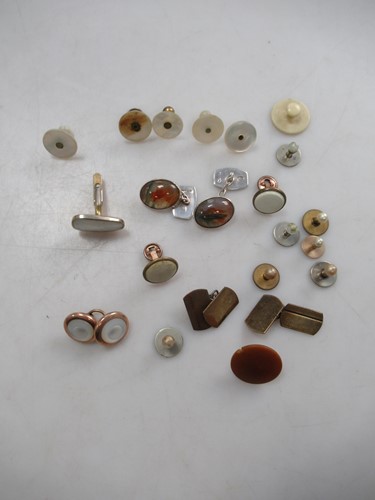 Lot 180 - A group of assorted cufflinks and dress studs,...