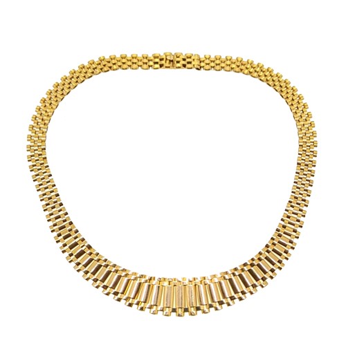 Lot 151 - A 9ct gold collarette necklace