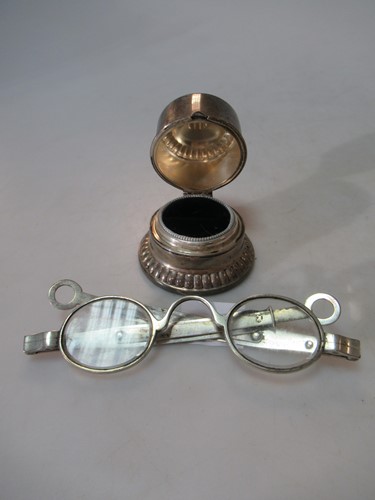 Lot 233 - A pair of 19th century silver-rimmed...