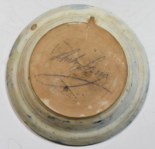 Lot 46 - Anton Lang (1875-1938), an Oberammergau pottery plate, 1922
