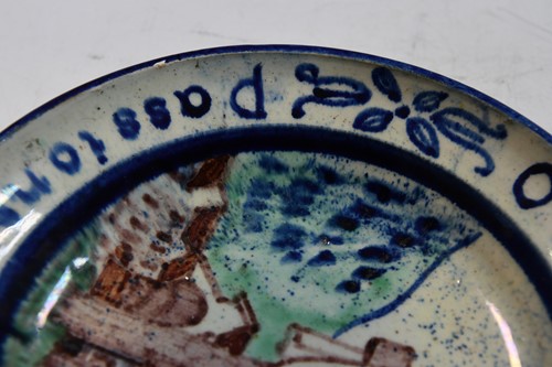 Lot 46 - Anton Lang (1875-1938), an Oberammergau pottery plate, 1922