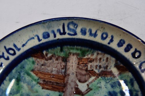Lot 46 - Anton Lang (1875-1938), an Oberammergau pottery plate, 1922