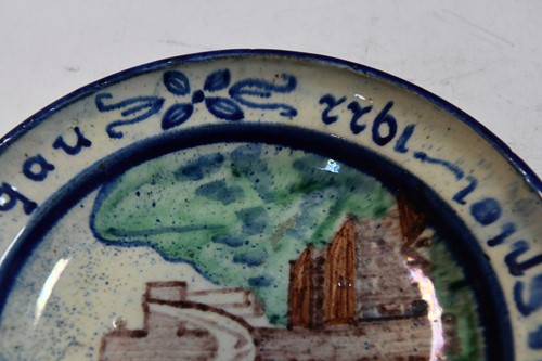 Lot 46 - Anton Lang (1875-1938), an Oberammergau pottery plate, 1922
