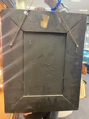 Lot 152 - A Keswick School of Industrial Arts brass framed wall mirror