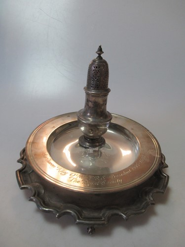 Lot 234 - A silver Armada style dish, a silver waiter...