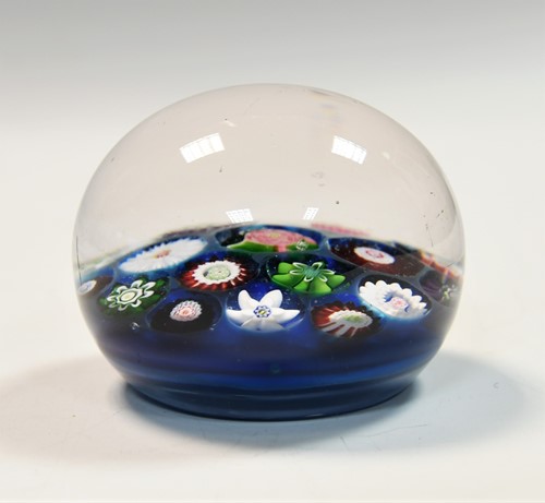 Lot 1 - A small Clichy spaced millefiori glass paperweight