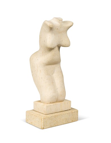 Lot 62 - John Richard Parsons (1941-), a limestone carving of a nude female torso