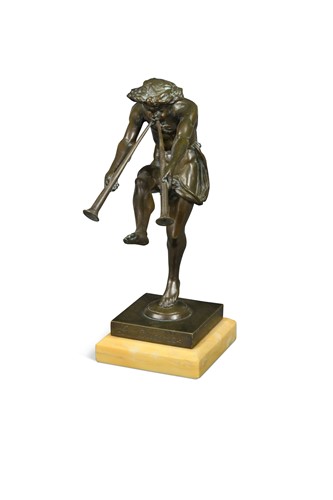 Lot 596 - After Jean Bulio (1827-1911), a bronze figure of Pan