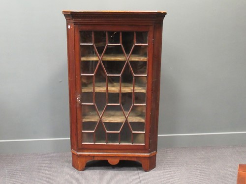 Lot 455 - A 19th century stained pine free-standing...