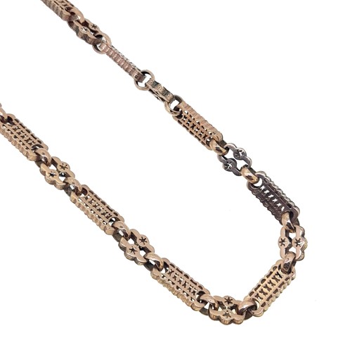 Lot 18 - A Victorian fancy link chain