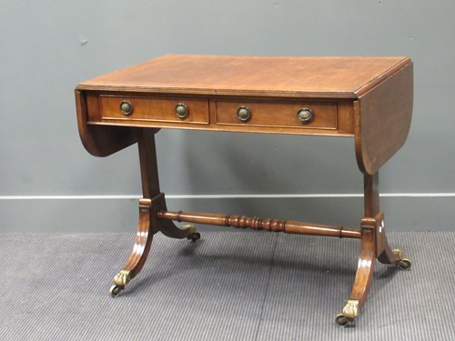 Lot 392 - A Regency style mahogany sofa table, 72 x 91 x...