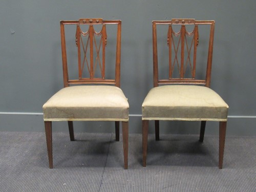 Lot 500 - Pair of Neoclassical style mahogany chairs