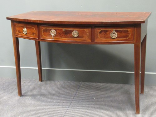 Lot 493 - A 19th century mahogany bowfront sideboard, 82...