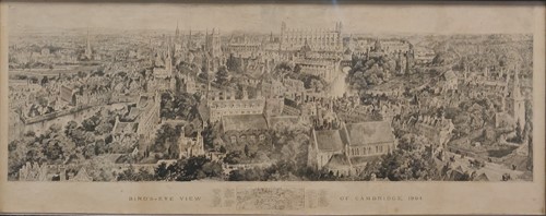 Lot 265 - Bird's Eye View of Cambridge in 1894, folding...