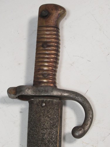 Lot 76 - A French M1866 Chassepot rifle sword bayonet