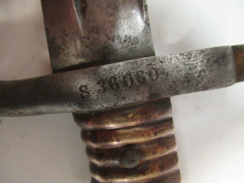 Lot 76 - A French M1866 Chassepot rifle sword bayonet