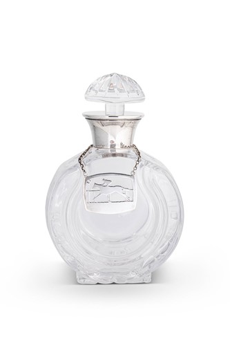 Lot 637 - An Elizabeth II silver topped novelty spirit decanter and label, mark of Garrard & Co.