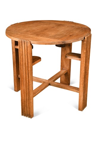 Lot 161 - An Art Deco oak bridge table, circa 1930