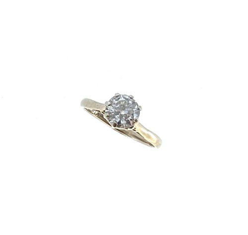 Lot 223 - An early 20th century single stone diamond ring