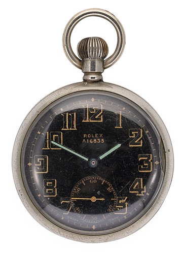 Lot 270 - Rolex - A WW2 military issue open faced pocket watch