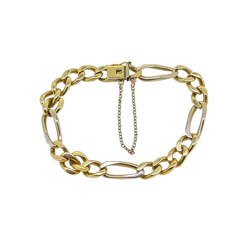 Lot 96 - A fancy curb style link bracelet