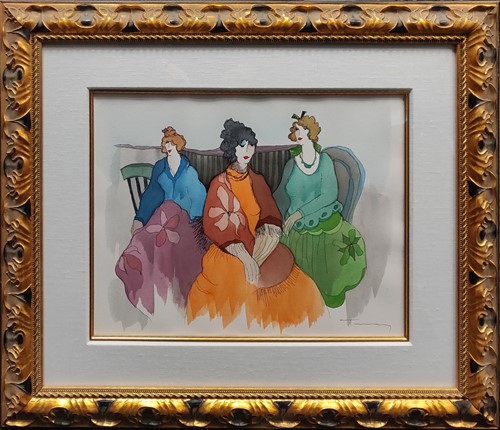 Lot 240 - Itzchak Tarkay (1935-2012) The Ladies Wait...