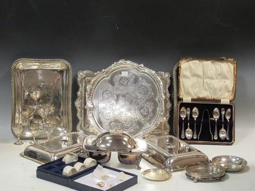 Lot 220 - A quantity of silver plated ware including...