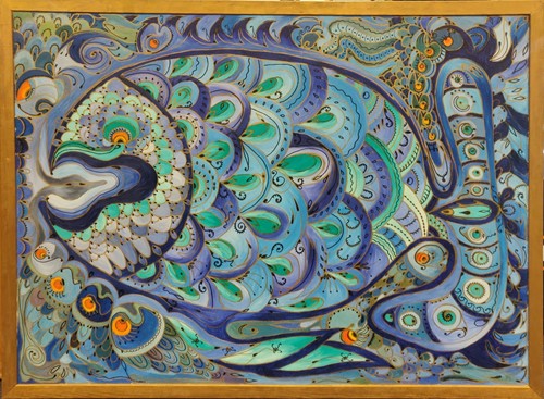 Lot 313 - A large collection of abstract paintings by...