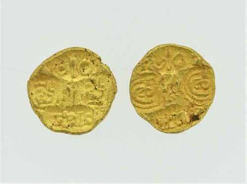 Lot 124 - Two Indian Pagoda gold coins, possibly...