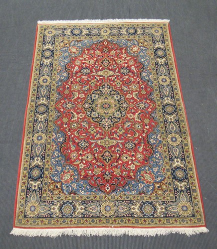 Lot 506 - A finely woven Kashan rug, 228 x 144cm