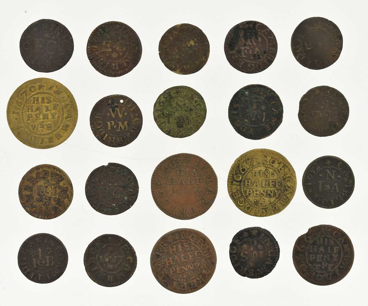 Lot 147 - British Tokens, 17th century, for Cambridge:...