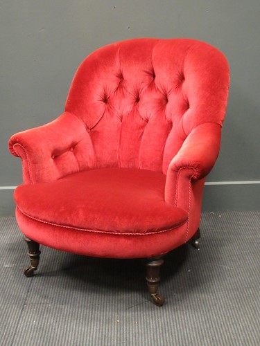 Lot 449 - A late 19th century armchair upholstered in pink