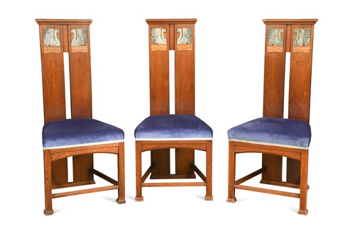 Lot 151 - Liberty & Co., a set of three high back side chairs