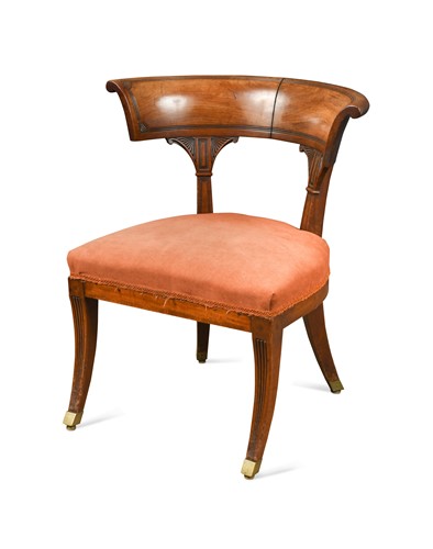 Lot 492 - A Regency mahogany Klismos type chair