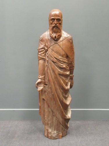 Lot 120 - A carved statue of a biblical man, possibly...